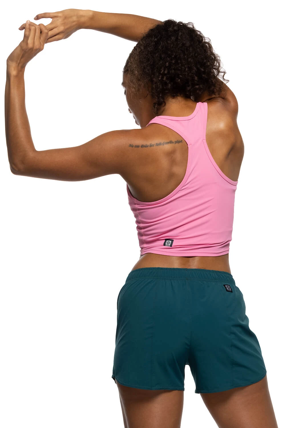 Janie High Waisted Run Short - Peacock 2 Janie High Waisted Run Short - Peacock - Image 2