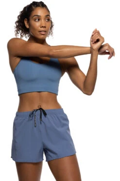 Janie High Waisted Run Short - Midnight Blue -Outlet Aqua Surf Wears Store Active Bottoms Janie Solid Front Midnight Blue MIDBLUE Nikkie 072021 a0294c2c 7488 48bb a799 ef9736530cc2