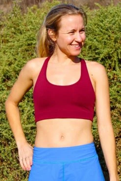 Faith Racerback Sports Bra 39 Faith Racerback Sports Bra -Outlet Aqua Surf Wears Store Active Tops Faith Front Port PORT