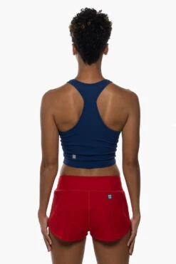 Poppy Run Short - Red -Outlet Aqua Surf Wears Store ActiveWear Bottoms Poppy Red Back Michelle 080322