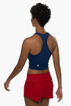 Poppy Run Short - Red -Outlet Aqua Surf Wears Store ActiveWear Bottoms Poppy Red Side Michelle 080322