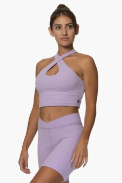 Chuns Biker Short - Taro -Outlet Aqua Surf Wears Store Activewear Bottoms Chuns Taro SideFront Karol 101822