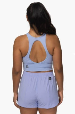 Janie High Waisted Run Short - Lavender -Outlet Aqua Surf Wears Store Activewear Bottoms Janie Lavender Back KianiSouza 120222