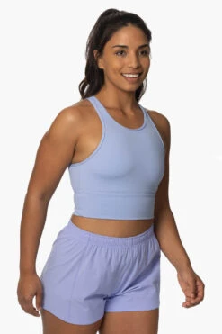 Janie High Waisted Run Short - Lavender -Outlet Aqua Surf Wears Store Activewear Bottoms Janie Lavender SideFront KianiSouza 120222