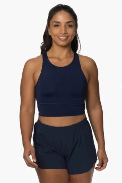 Janie High Waisted Run Short - Navy 7 Janie High Waisted Run Short - Navy -Outlet Aqua Surf Wears Store Activewear Bottoms Janie Navy Front KianiSouza 120222