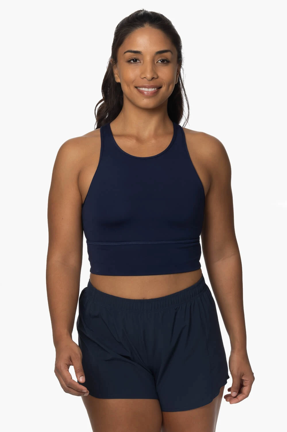 Janie High Waisted Run Short - Navy 4 Janie High Waisted Run Short - Navy - Image 4