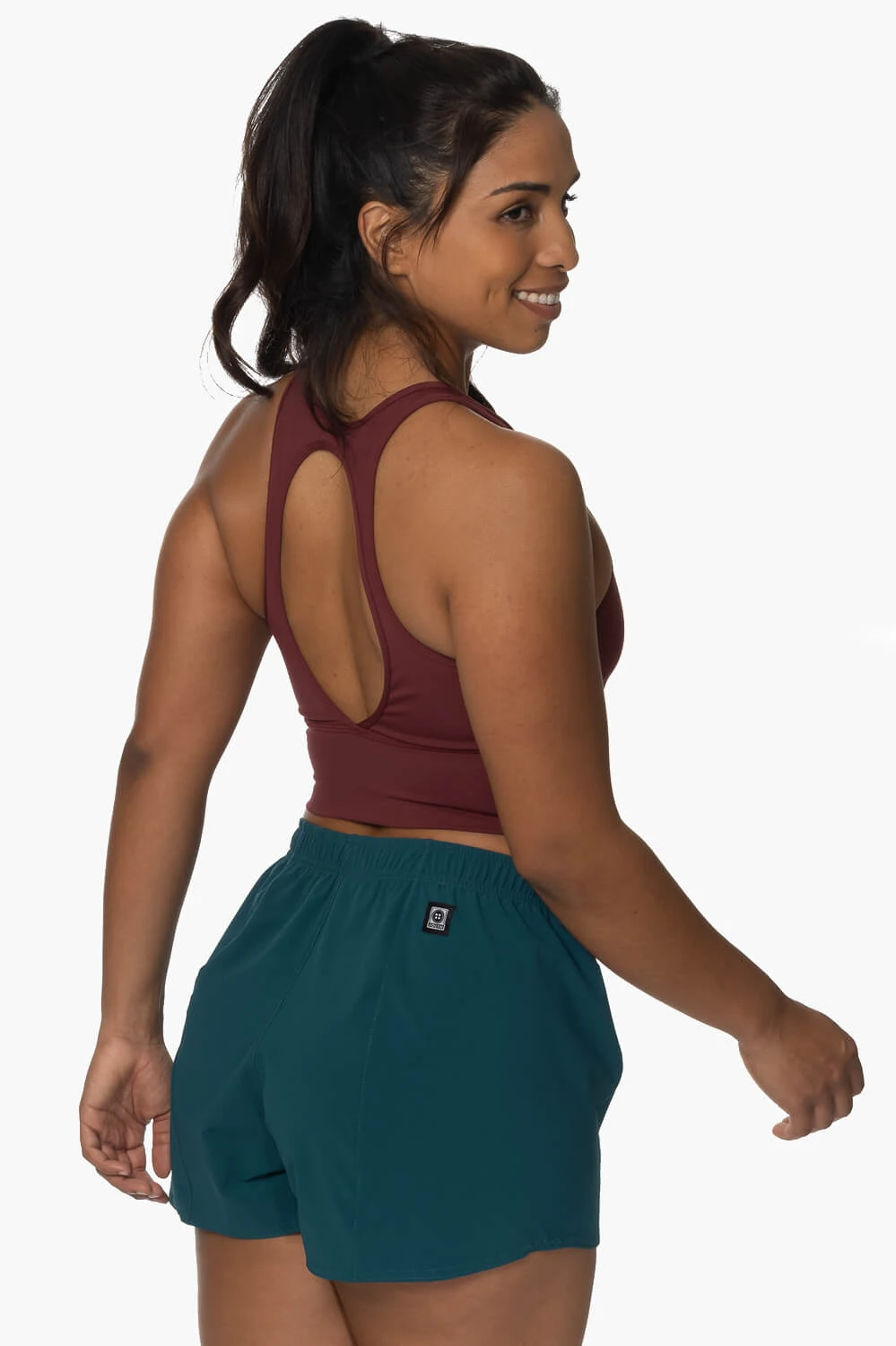 Janie High Waisted Run Short - Peacock 7 Janie High Waisted Run Short - Peacock - Image 7