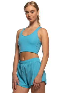 Janie High Waisted Run Short - Cyan Blue -Outlet Aqua Surf Wears Store Activewear Bottoms Janie Solid Front Cyan Blue CYAN Malia 062521 d4a87561 dc03 4f70 a3dd 6b0a0539c093