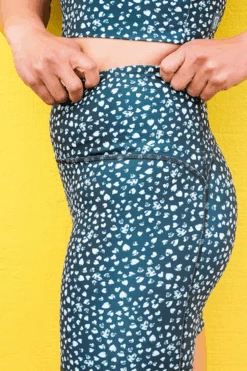 Kinley Bike Shorts - I Heart U 14 Kinley Bike Shorts - I Heart U -Outlet Aqua Surf Wears Store Activewear Bottoms Kinley Print Detail 2 IHEARTU Lifestyle Angie Sarah 031121