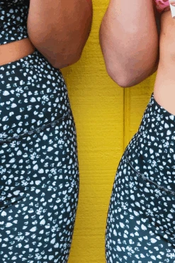 Kinley Bike Shorts - I Heart U 15 Kinley Bike Shorts - I Heart U -Outlet Aqua Surf Wears Store Activewear Bottoms Kinley Print Detail IHEARTU Lifestyle Angie Sarah 031121