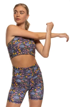 Kinley Bike Shorts - Pressed 16 Kinley Bike Shorts - Pressed -Outlet Aqua Surf Wears Store Activewear Bottoms Kinley Print Front Pressed Malia 062521