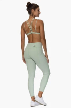 Mundaka Mid-Rise Leggings - Pistachio -Outlet Aqua Surf Wears Store Activewear Bottoms Mundaka Pistachio SideBack Karol 101822
