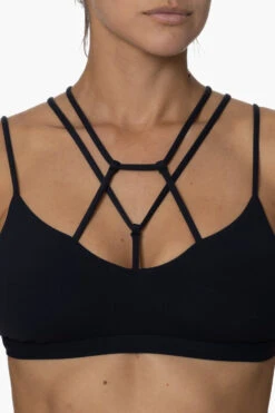 Calicoan Lace Sports Bra - Black -Outlet Aqua Surf Wears Store Activewear Tops Calicoan Black CloseUp Karol 101822