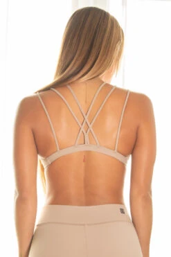 Calicoan Lace Sports Bra - Mocha -Outlet Aqua Surf Wears Store Activewear Tops Calicoan Mocha Back TiaBlanco 101122