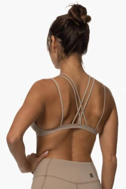 Calicoan Lace Sports Bra - Mocha -Outlet Aqua Surf Wears Store Activewear Tops Calicoan Mocha SideBack Karol 101822