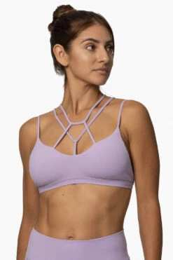 Calicoan Lace Sports Bra - Taro -Outlet Aqua Surf Wears Store Activewear Tops Calicoan Taro Front Karol 101822