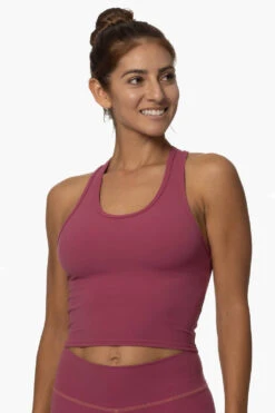 Kinzie Fitted Tank Top - Plum