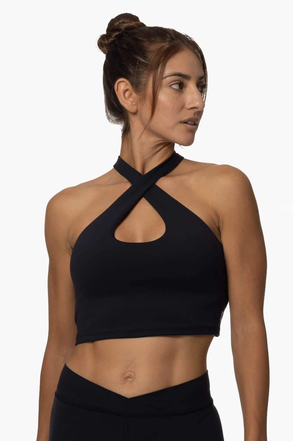 Pupukea Cross Over Sports Bra - Black 3 Pupukea Cross Over Sports Bra - Black - Image 3