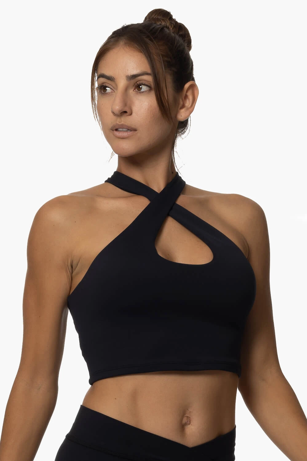 Pupukea Cross Over Sports Bra - Black 4 Pupukea Cross Over Sports Bra - Black - Image 4