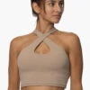 Pupukea Cross Over Sports Bra - Mocha