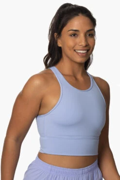 Rae Sports Bra - Lavender -Outlet Aqua Surf Wears Store Activewear Tops Rae Lavender SideFront KianiSouza 120222