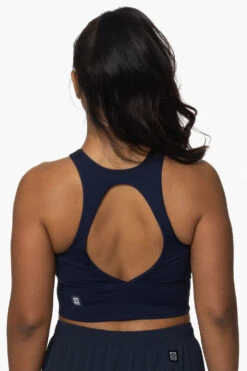 Rae Sports Bra - Navy -Outlet Aqua Surf Wears Store Activewear Tops Rae Navy Back KianiSouza 120222