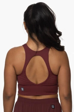 Rae Sports Bra - Port -Outlet Aqua Surf Wears Store Activewear Tops Rae Port Back KianiSouza 120222