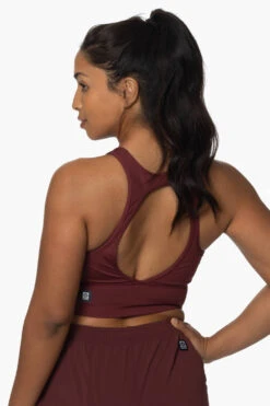 Rae Sports Bra - Port -Outlet Aqua Surf Wears Store Activewear Tops Rae Port SideBack KianiSouza 120222