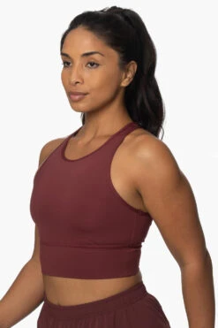 Rae Sports Bra - Port -Outlet Aqua Surf Wears Store Activewear Tops Rae Port SideFront KianiSouza 120222