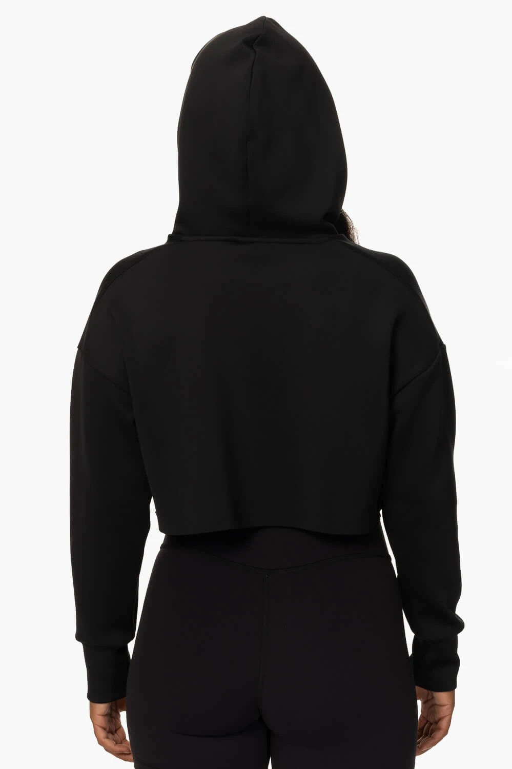 Cardiff Cropped Hoodie - Black 7 Cardiff Cropped Hoodie - Black - Image 7