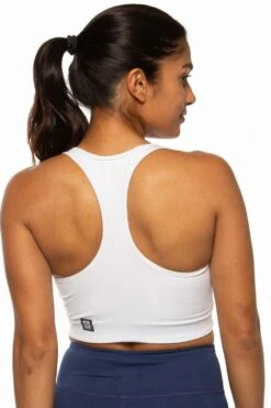 Faith Racerback Sports Bra 34 Faith Racerback Sports Bra -Outlet Aqua Surf Wears Store Activewear top Faith Back WHT 112020