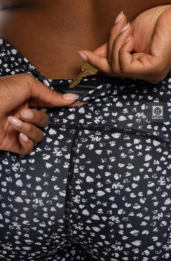 Kinley Bike Shorts - I Heart U 17 Kinley Bike Shorts - I Heart U -Outlet Aqua Surf Wears Store Activewear Bottoms Kinley Print Detail IHEARTU Josephine 052121