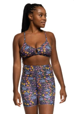 Kinley Bike Shorts - Pressed 12 Kinley Bike Shorts - Pressed -Outlet Aqua Surf Wears Store Activewear Bottoms Kinley Print Front2 Pressed Josephine 052121