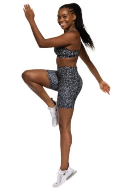 Kinley Bike Shorts - I Heart U 19 Kinley Bike Shorts - I Heart U -Outlet Aqua Surf Wears Store Activewear Bottoms Kinley Print Side IHEARTU Josephine 052121