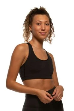 Faith Racerback Sports Bra 30 Faith Racerback Sports Bra -Outlet Aqua Surf Wears Store Activewear Faith Side Black BLACK 101520