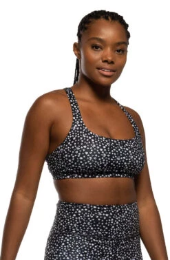 Aleia Skinny Strap Sports Bra - I Heart U -Outlet Aqua Surf Wears Store Activewear Tops Aleia Print Side IHEARTU Josephine 052121