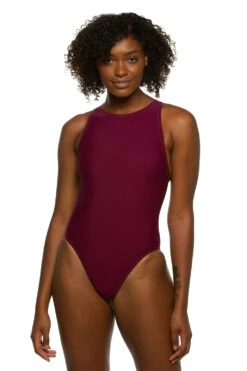 Anique Water Polo Suit - Cabernet