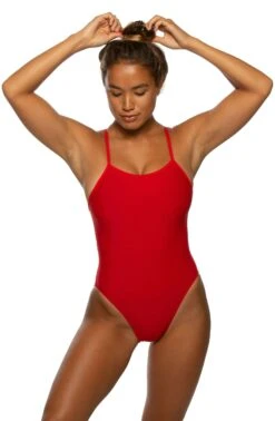 Brandon 2 Swim Onesie - Red 6 Brandon 2 Swim Onesie - Red -Outlet Aqua Surf Wears Store BRANDON2 RED F 072519
