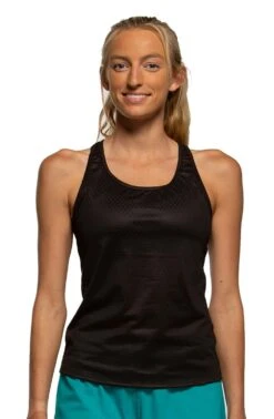 Dara Run Singlet -Outlet Aqua Surf Wears Store Dara Solids Tank Front Black BLK 031620