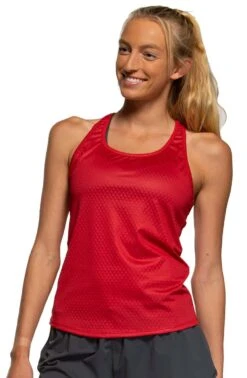 Dara Run Singlet -Outlet Aqua Surf Wears Store Dara Solids Tank Side Red RED 031620