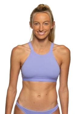 Kaylee Bikini Top - Lavender -Outlet Aqua Surf Wears Store Kaylee Solids Top Front Lavendar LAV 031620