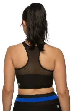 Margot Sports Bra -Outlet Aqua Surf Wears Store Margot Tops Back Solids Black BLK 121819