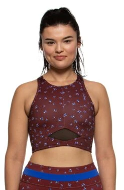 Margot Sports Bra -Outlet Aqua Surf Wears Store Margot Tops Front Prints Redmond REDMOND 121819