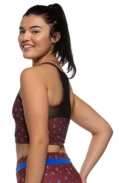 Margot Sports Bra -Outlet Aqua Surf Wears Store Margot Tops Side Prints Redmond REDMOND 121819