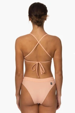 Alanna Bikini Bottom - Coronado -Outlet Aqua Surf Wears Store Surf Bottoms Alanna Solid Coronado Back MiaClark 011623