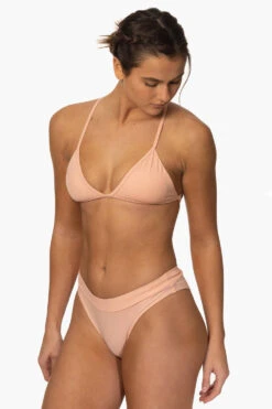 Alanna Bikini Bottom - Coronado -Outlet Aqua Surf Wears Store Surf Bottoms Alanna Solid Coronado SideFront MiaClark 011623