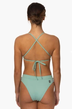 Alanna Bikini Bottom - Newport -Outlet Aqua Surf Wears Store Surf Bottoms Alanna Solid Newport Back MiaClark 011623