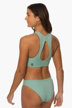 Camila Bikini Bottom - Newport -Outlet Aqua Surf Wears Store Surf Bottoms Camila Solid Newport SideBack MiaClark 011623