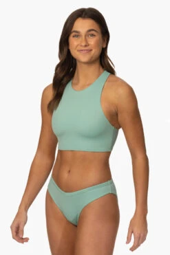 Camila Bikini Bottom - Newport -Outlet Aqua Surf Wears Store Surf Bottoms Camila Solid Newport SideFront MiaClark 011623