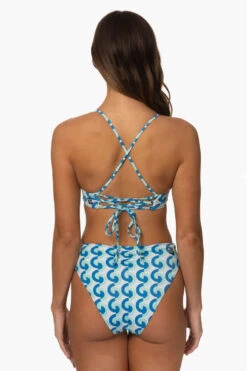 Leandra Bikini Bottom - Dana Point -Outlet Aqua Surf Wears Store Surf Bottoms Leandra Print DanaPoint Back MiaClark 011623